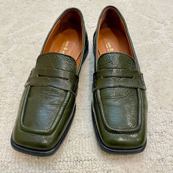 ese o ese Shoes - Ese O Ese (Spanish Brand) Olive Green Patent Leather Loafers. Size 9 (EU 40)